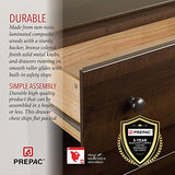 Prepac Fremont Bedroom Furniture: Espresso Double Dresser for Bedroom, 6-Drawer Wide Chest of Drawers, Traditional Bedroom Dresser, EDC-6330-V, 59"W Prepac