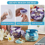 ISSEVE Jars Resin Molds, Jar Silicone Molds with Lid, Epoxy Resin Casting Molds Jar Molds for Storage Box,Candy Jewelry Container,Home Decoration,DIY ISSEVE