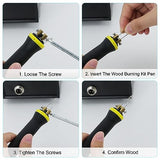 Professional Wood Burning Kit, Wood Burner Machine Pyrography Woodburning Tool for Beginners Adults (Sigle Pen Wood Burning Kit) ACRSIKR