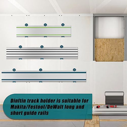 Track Rack For Makita/Festool,Track Saw Guide Rail Holder For DeWalt Guide Rail-3 Pack Set - WoodArtSupply