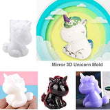 EuTengHao 20Pcs 3D Animal Resin Molds Tools Set Includes 8 Resin Casting Molds Large Clear Unicorn Epoxy Silicone Molds 2 Measurement Cup 10 Wood EuTengHao