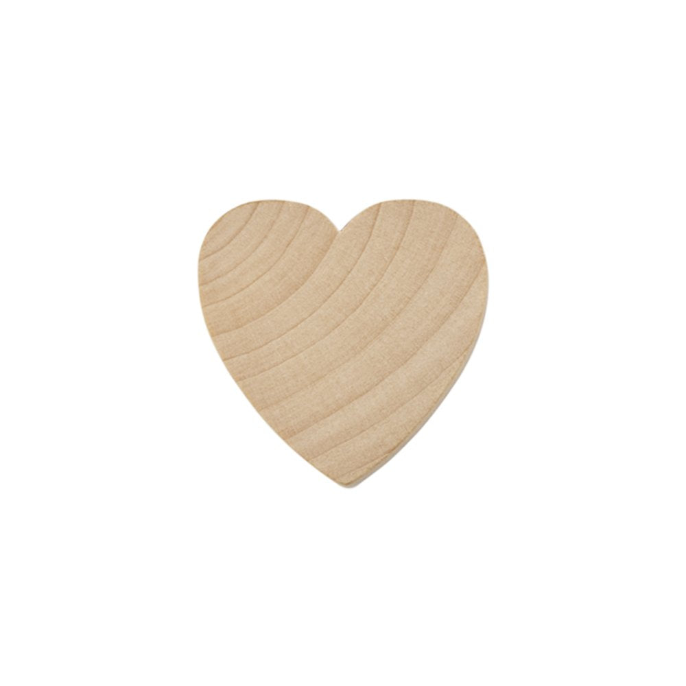 1-1/2" Wood Hearts, Natural Unfinished Wood Heart Cutout Shape, (1.5 Inch), Wooden Heart (1-1/2 Inch Tall x 1/8 Inch Thick) - Bag of 100