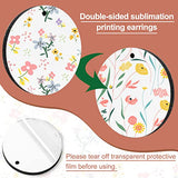 Whaline 60Pcs Round Sublimation Blank Earrings Bulk Unfinished Heat Transfer Earrings with Earring Hooks and Jump Rings for Women Jewelry DIY Crafts Whaline
