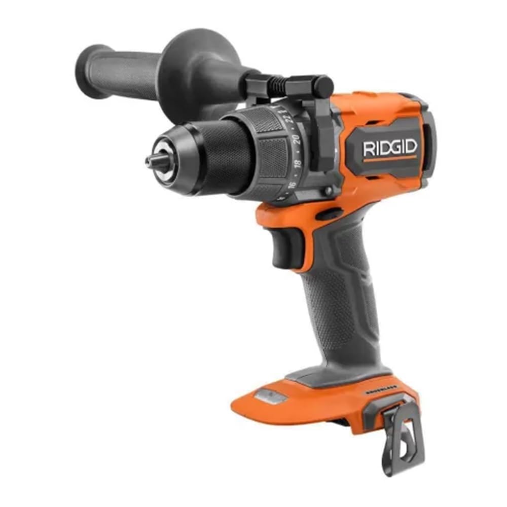 RIDGID R861152B 18V Brushless Cordless 1/2 in. High Torque Hammer Drill/Driver (Tool Only) (Renewed)