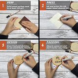 SUIUBUY Wood Burning Pen Tool - 2 PCS Scorch Pen Marker for Crafting & Stencil Wood Burning, Chemical Wood Burner Set with Oblique Tip and Bullet SUIUBUY