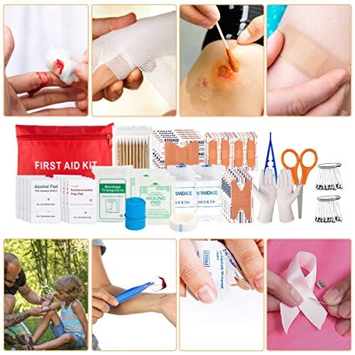 Survival Kit, 250Pcs Survival Gear First Aid Kit with Molle System Compatible Bag and Emergency Tent, Emergency Kit for Earthquake, Outdoor HIHEGD