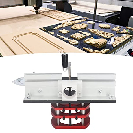 Kadimendium Router Lift with Top Plate Router Lifting Base Woodworking Slotting Trimming Chamfering Table Top Router Table Lifting System Base Kadimendium