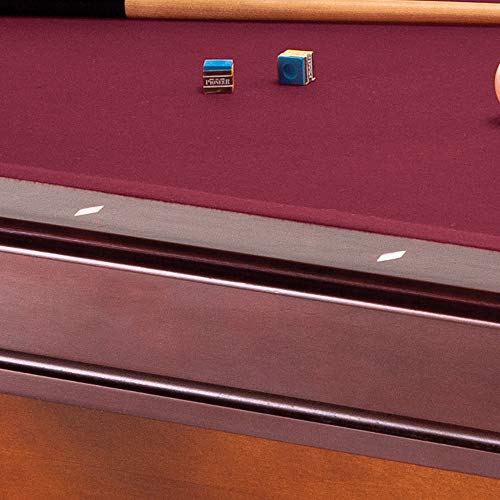 Fat Cat by GLD PRODUCTS Reno 7.5â€™ Pool Table with Dark Cherry Finish and Wine Colored Cloth, Accuslate Billiard Surface for Consistent Straight Fat Cat by GLD Products