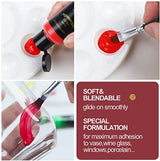 Colorful Glass Paint Kit with 6 Brushes, 1 Palette & 1 Sponge - 30ml/Bottle 26 Colors Permanent Stain Glass Paints for Gallery, Window, Wine Glass Colorful