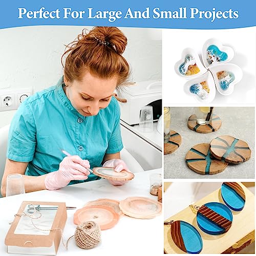 Epoxy Resin 34OZ - Epoxy Resin Kit, Crystal Clear Epoxy Resin Kit - Not Yellowing, No Bubble, Self Leveling, High-Gloss, Casting & Coating for DIY FUHITIM