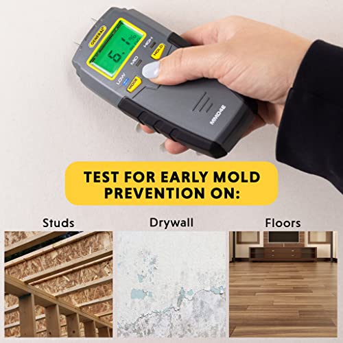 General Tools MMD4E Digital Moisture Meter, Water Leak Detector, Moisture Tester, Pin Type, Backlit LCD Display With Audible and Visual General Tools