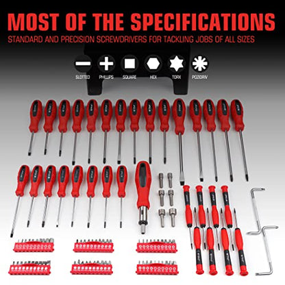 CARTMAN Magnetic Screwdriver Set with Rack, Includs Precision Screwdriver, Magnetizer Demagnetizer and Magnetic Bowl, Tool Gifts for Men - WoodArtSupply