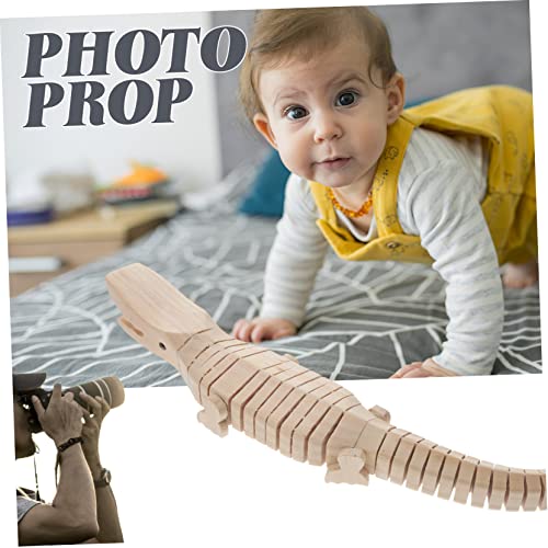 Vaguelly 5pcs DIY Wood Toy Painting Realistic Crocodile Plaything Small Crocodile Model Wood Crocodile Model Toy for Kids Students Handcraft Vaguelly