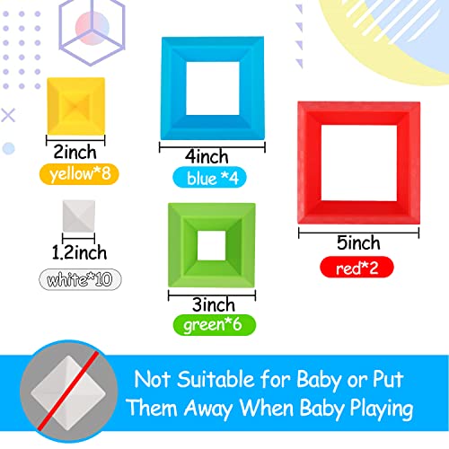 Tsomtto Montessori Toys for 2 3 4 5 Year Old Boys Girls Toddler 1-3 Preschool Learning 30 Pcs Stacking Building Blocks STEM Stackable Educational Toy Tsomtto