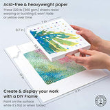 Arteza Metallic Acrylic Painting Art Set, 12 Colors Acrylic Paint, 15 Detail Brushes and 7x8.6 Inches Foldable Canvas Paper Pad Bundle, Art Supplies ARTEZA