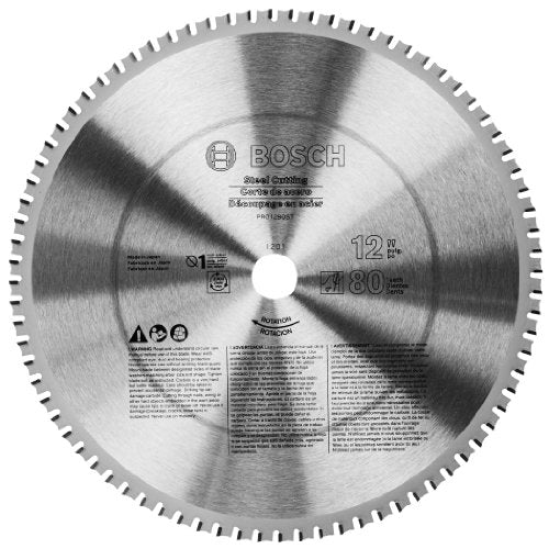 Bosch PRO1280ST 12 In. 80 Tooth Edge Circular Saw Blade for Ferrous Metal Cutting - WoodArtSupply