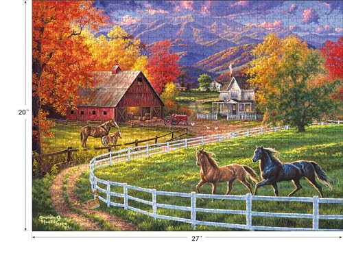 Cra-Z-Art - RoseArt - Abraham Hunter - Horse Valley Farm - 1000 Piece Jigsaw Puzzle