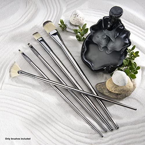 Royal & Langnickel Zen 5 Piece Long Handle Acrylic & Oil Filbert Variety Paint Brush Set - WoodArtSupply