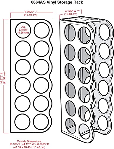 ArtBin 6864AS Vinyl Storage Rack, Stores 12 Vinyl Rolls, White - WoodArtSupply