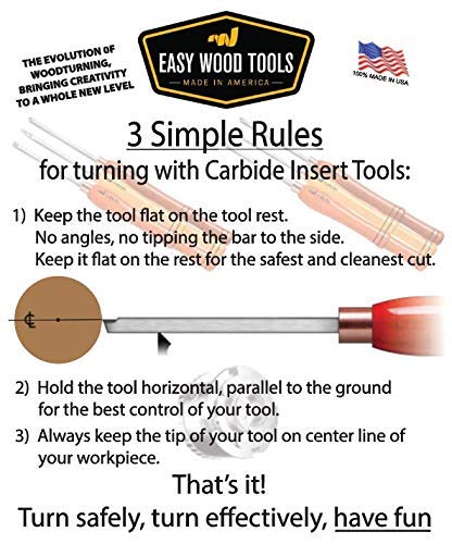 Easy Wood Tools Full-Size Easy Finisher (4200) Woodturning Tool with Round Cutter Scraper Chisel with Replaceable Carbide Insert - WoodArtSupply