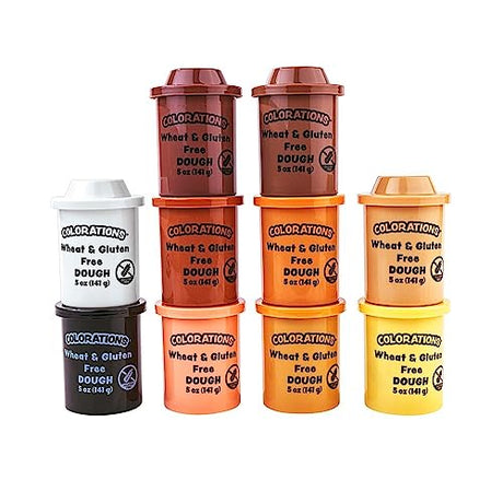 Colorations Wheat & Gluten Free Colors Like Me Dough - 10 Colors (5oz Each) | Non-Toxic, Play Dough, Bulk Set, Sensory Kit, Party Favors, Classroom Colorations