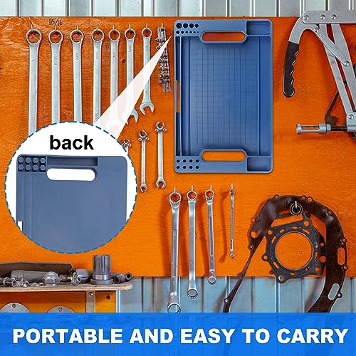 GENHAKON 3 Pieces, Flexible Tool Tray, Rubber Tool Mat Trays, Non-Slip Tool Organizer, Heat and Oil Resistant Rubber, for Automotive and Home Tool - WoodArtSupply