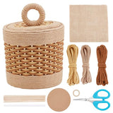 FREEBLOSS Macrame Basket Kit DIY Macrame Kit for Beginners Video Tutorials Basket Weaving Craft Adults Macrame Craft Kit for Gift FREEBLOSS