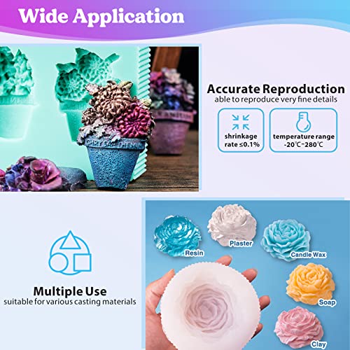 Silicone Mold Making Kit - Translucent Silicone Rubber Non-Toxic Liquid Mold Making Silicone - Mixing Ratio 1:1 - Ideal for Resin Molds, Silicone LET'S RESIN