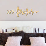 Forever Right Arrow Wood Sign Home Decor Wall Art Hanging Rustic Unfinished 12" x 4" Woodums