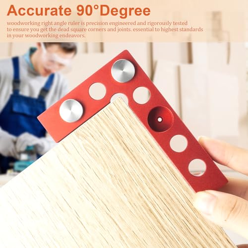 1Pack Mini Small Square Center Finder Tool 90 Degree Precision Machinist Square Edge Marking Center Finder Woodworking Center Line Tool Wood Work SNADER