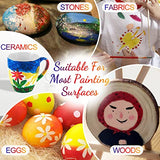 Artkey Acrylic Paint Set - 24 colors 2oz/59ml Acrylic Paints Professional Artists Painting Kit for Canvases Fabric Rock Leather Easter Egg Wood Artkey