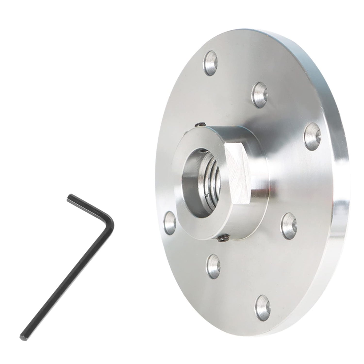 kimllier 6-Inch Steel Lathe Faceplate Wood Lathe Face Plate Fit for 1-1/4-Inch x RH 8Tpi Spindle with Locking Set Screw to Lock on Spindle kimllier