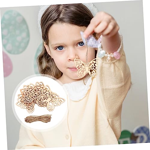 MAGICLULU 50 Sets Chrysanthemum on Blank Wood Chip Craft for Kids Unfinished Wooden Embellishments Unfinished Wooden Cutouts Unfinished Wood Crafts MAGICLULU