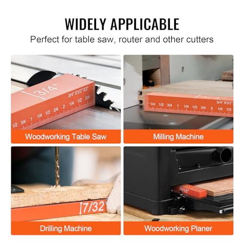 VEVOR Setup Blocks Woodworking Tools, 16-Piece, Precision Height Gauge Block Set, with Clearly Laser Engraved Size Markings and Storage Case, VEVOR