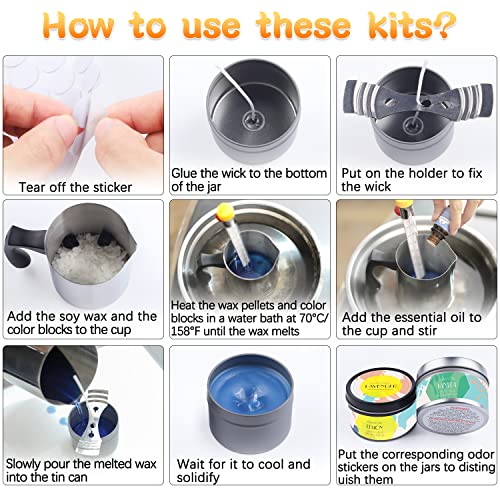 sujols candle making kit, diy candle making supplies crafts for adults