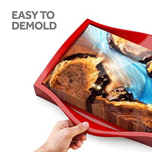 Silicone Epoxy Resin Mold - 18 x 12 x 2 Inches - Resin Supplies for Charcuterie Board, Cutting Board, and Serving Tray Casting - Time-Saving 1 Piece Upstart Epoxy