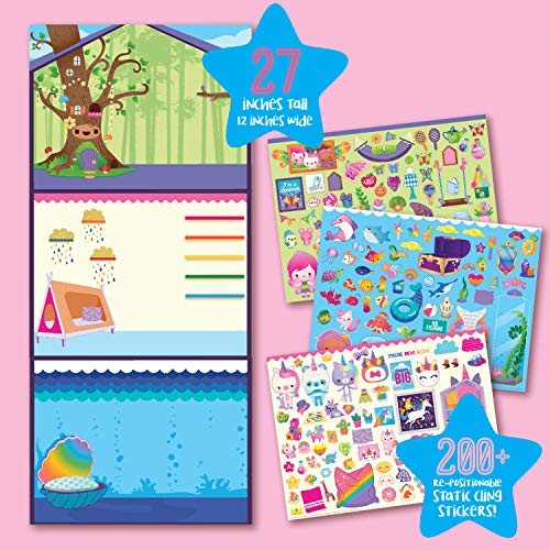 Craft-tastic — Enchanted Sticker Playhouse – Wall-Sized Sticker Fun – Repositionable Stickers — for Ages 3+ Craft-tastic
