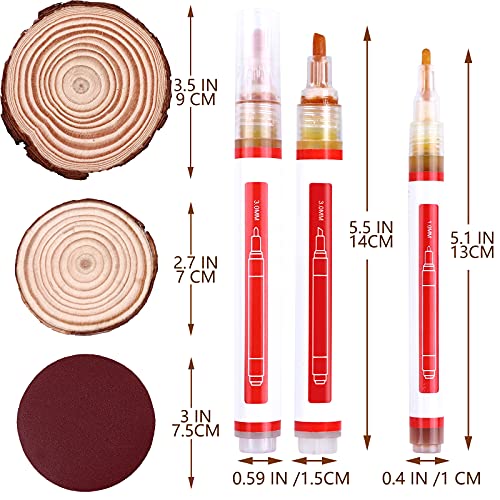 FUMILE Wood Burning Pen Set with 6PCS Scorch Pen Marker, 4PCS Wood Chips, 4PCS Sandpapers for DIY Wood Painting, Suitable for Artists and Beginners FUMILE