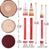 FUMILE Wood Burning Pen Set with 6PCS Scorch Pen Marker, 4PCS Wood Chips, 4PCS Sandpapers for DIY Wood Painting, Suitable for Artists and Beginners FUMILE