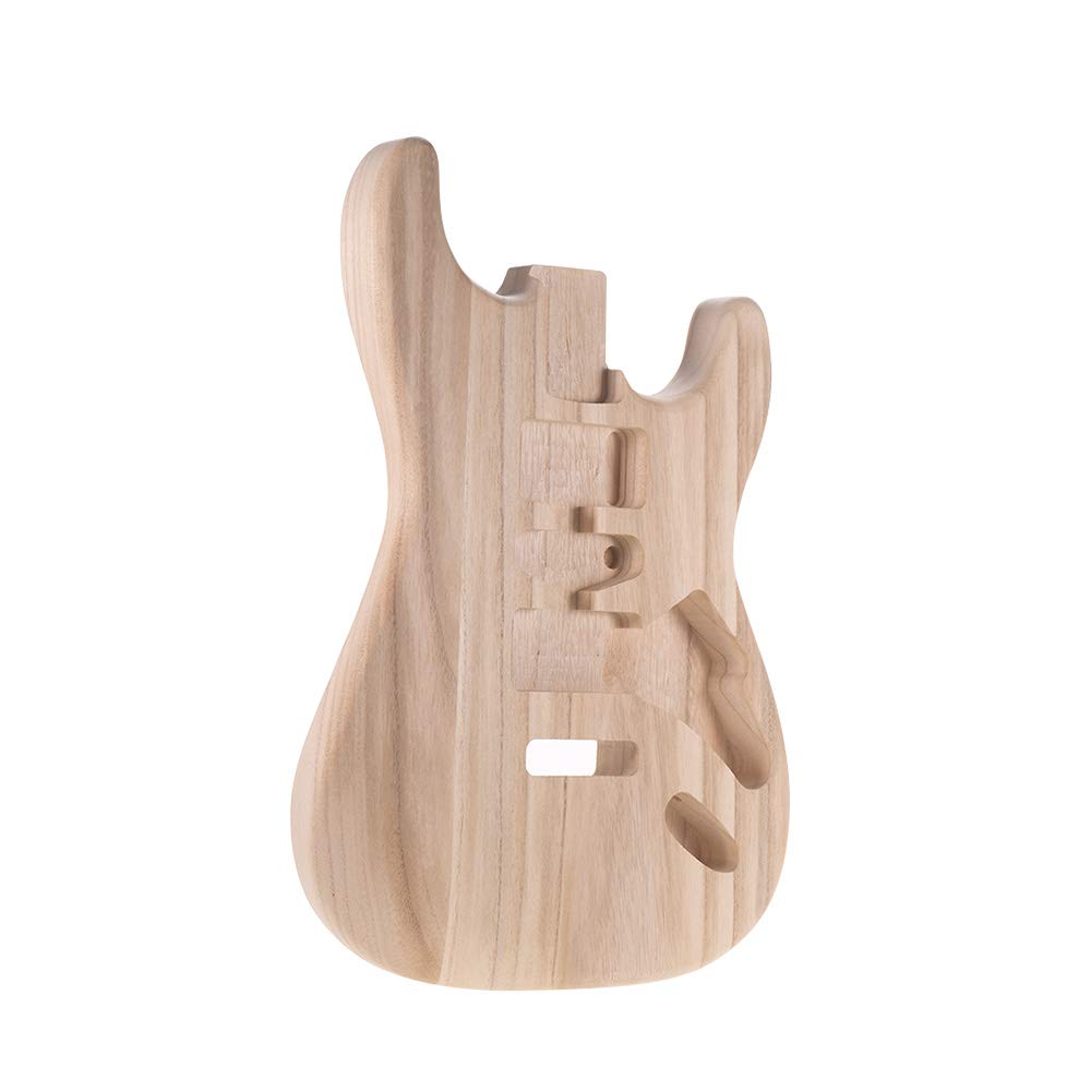 Btuty ST01-TM Unfinished Handcrafted Guitar Body Candlenut Wood Electric Guitar Body Guitar Barrel Replacement Parts Btuty