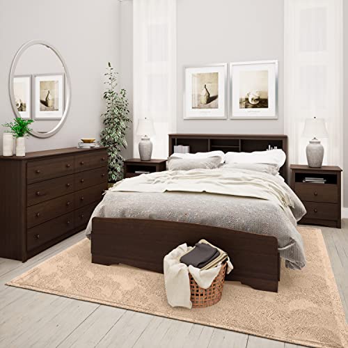 Prepac Fremont 8 Drawer Double Dresser for Bedroom, 15.75" D x 59" W x 36.25" H, Espresso Prepac