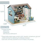 TuKIIE DIY Miniature Dollhouse Kit, 1:24 Scale Wooden Mini Christmas Doll House Accessories with Furniture for Kids Teens Adults(Forest Times) TuKIIE