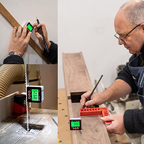 S&F STEAD & FAST Digital Angle Finder Gauge Magnetic Protractor Inclinometer Angle Cube Level Box with Magnetic Base and Backlight on Demand for S&F STEAD & FAST