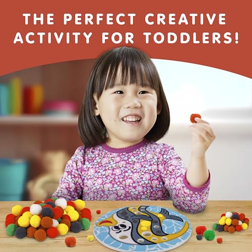 National Geographic Kids Pom Poms Arts and Crafts Kit - Pom Pom Animals Toddler Craft Kit, Preschool Art, Toddler Crafts Ages 3-5, Crafts for