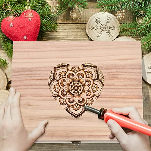 Yookeer Unfinished Wooden Boxes with Hinged Lid Wood Bulk Box for Crafts Rectangle Keepsake Box Front Clasp Wooden Storage Box for Crafts Paint DIY Yookeer