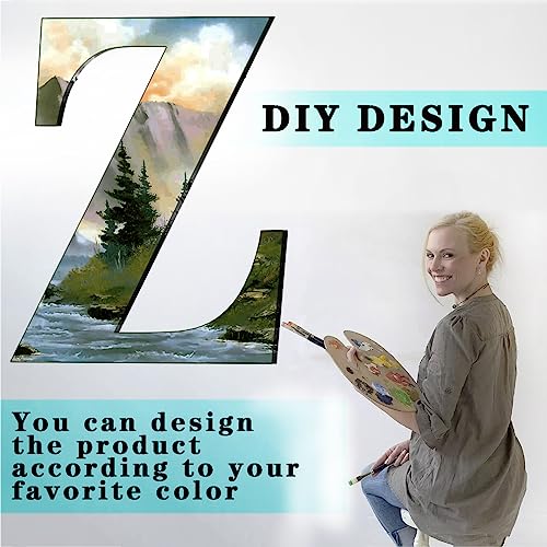 17 Inch Large Wooden Letters, Paintable Large Wood Letter for Crafts, Unfinished Blank Wood Alphabet Letter for Birthday, Parties, Wedding, Christmas BIUWING