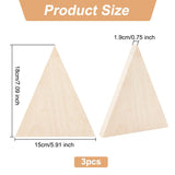 OLYCRAFT 12Pcs 4Sizes Unfinished Wooden House Shaped Blocks & 3Pcs 7x6 Inch Unfinished Wooden Triangle Shaped Blocks Wooden Tray Plates Blank Wooden OLYCRAFT