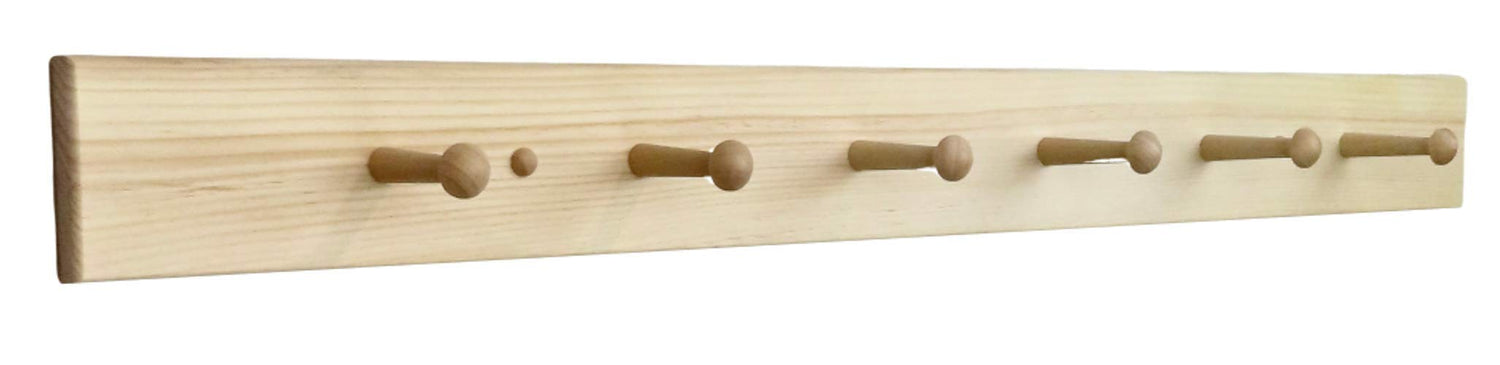36" Shaker Peg Rack Unfinished Generic