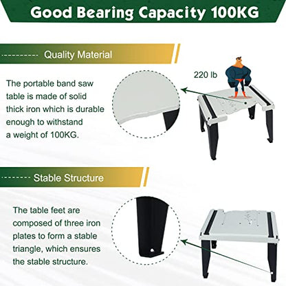 DITKOK Band Saw Stand Portable Table for DeWalt Band Saw