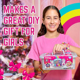 GirlZone Unicorn Charms and Clay Bracelet Kit, Bracelet Making Kit for Girls with Charms, Air Dry Clay and Beads, Fun Christmas Gifts for Girls 8-12 GirlZone
